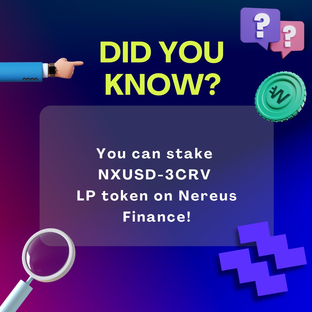 nereusfinance's tweet photo. π§ΈThe Bear market is great for a nice passive income.
You can stake #NXUSD-#3CRV LP tokens and receive 27.51% APR π―
Explore more on:
ππ
https://t.co/wRJJtEwo6h
#Avalanche #AVAX #DeFi #PassiveIncome https://t.co/XX4QzsyH7s