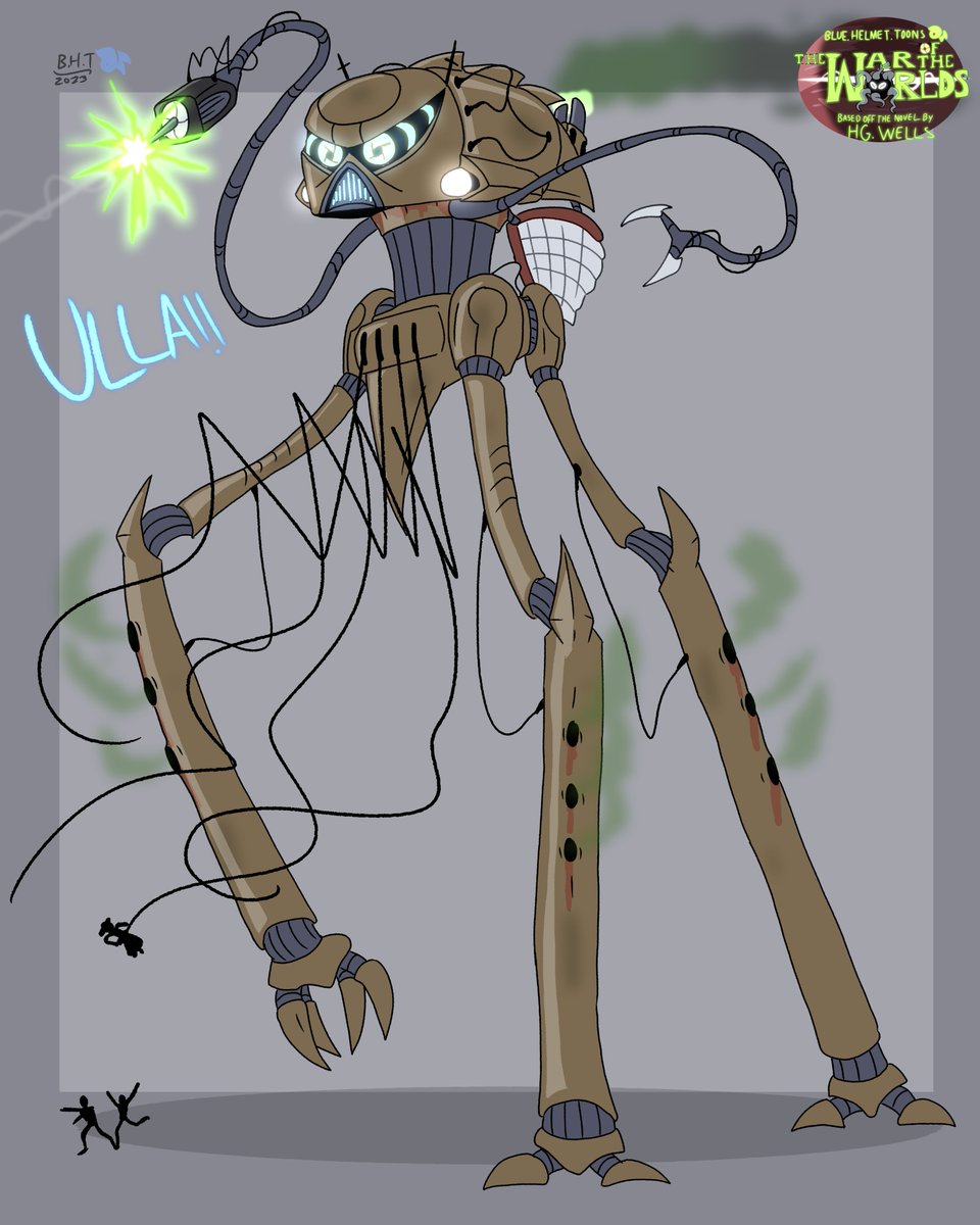 BlueHelmetToons's tweet photo. Slight changes to the tripod's design
this one is a little more book accurate
#bluehelmetstwotw #waroftheworlds #hgwells #hgwellswaroftheworlds #hgwellsbooks #scifi #sciencefiction #scifibook #alien #alienmachine #martian #characterdesign #art #myart #artwork #digitaldrawing https://t.co/XgunFzZLWV