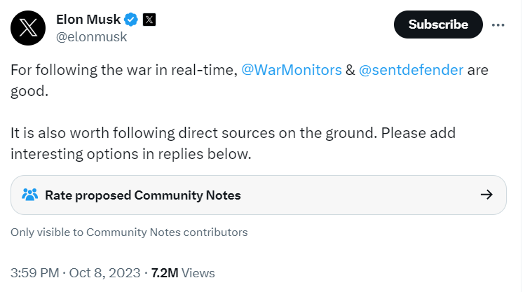 The first account recommended by Elon Musk is well-known for highly questionable posts about Jewish people, and the second is one of the worst 'osint' accounts when it comes to posting misleading and unsourced content.