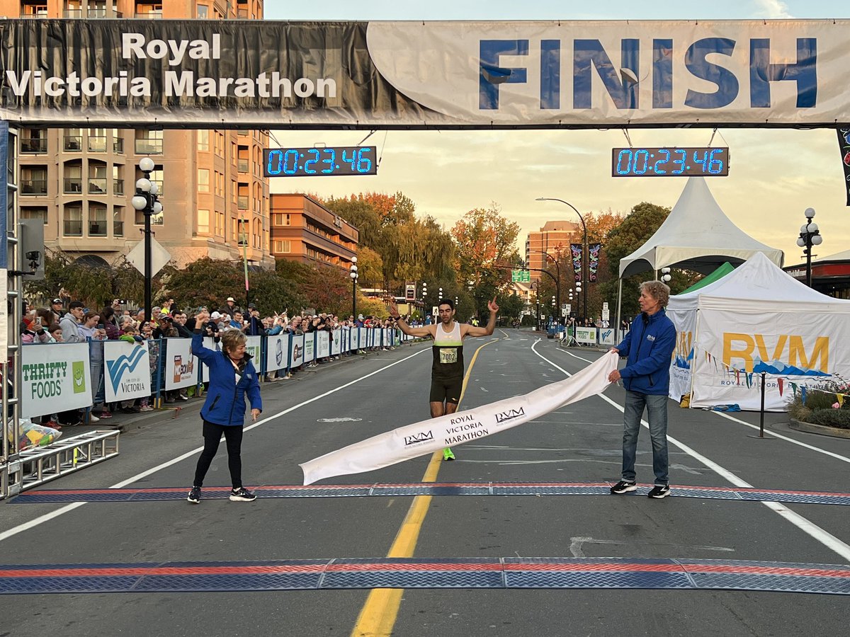 The RVM Men’s 8K winner was Matthew Travaglini (Calgary, AB) in a time of 23:47. Coming in second was Daniel Mulushet Zewdu (Victoria) in 24:12, followed closely by Josh Kozelj (Coquitlam, BC) in 24:14 #runvictoria