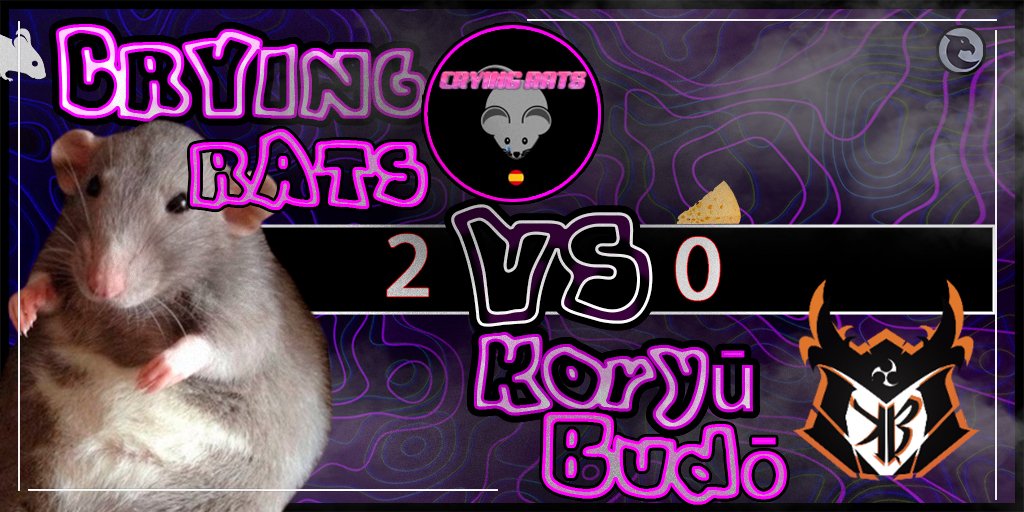 Ganamos nuestro primer partido del día de hoy con un contundente 2-0 frente al conjunto de <a href="/budo_koryu/">Koryū Budō</a> 🐀👑!
Próximo destino 20:00 VS <a href="/GordetesT/">Gordetes Team</a> 😎