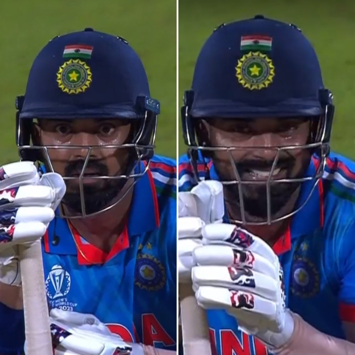 KL Rahul's reaction, realizing he hit a six instead of a four while being stranded on 97, was indeed pure gold! 🏏🤣 #KLRahul #CricketFun #INDvAUS 📸🌟