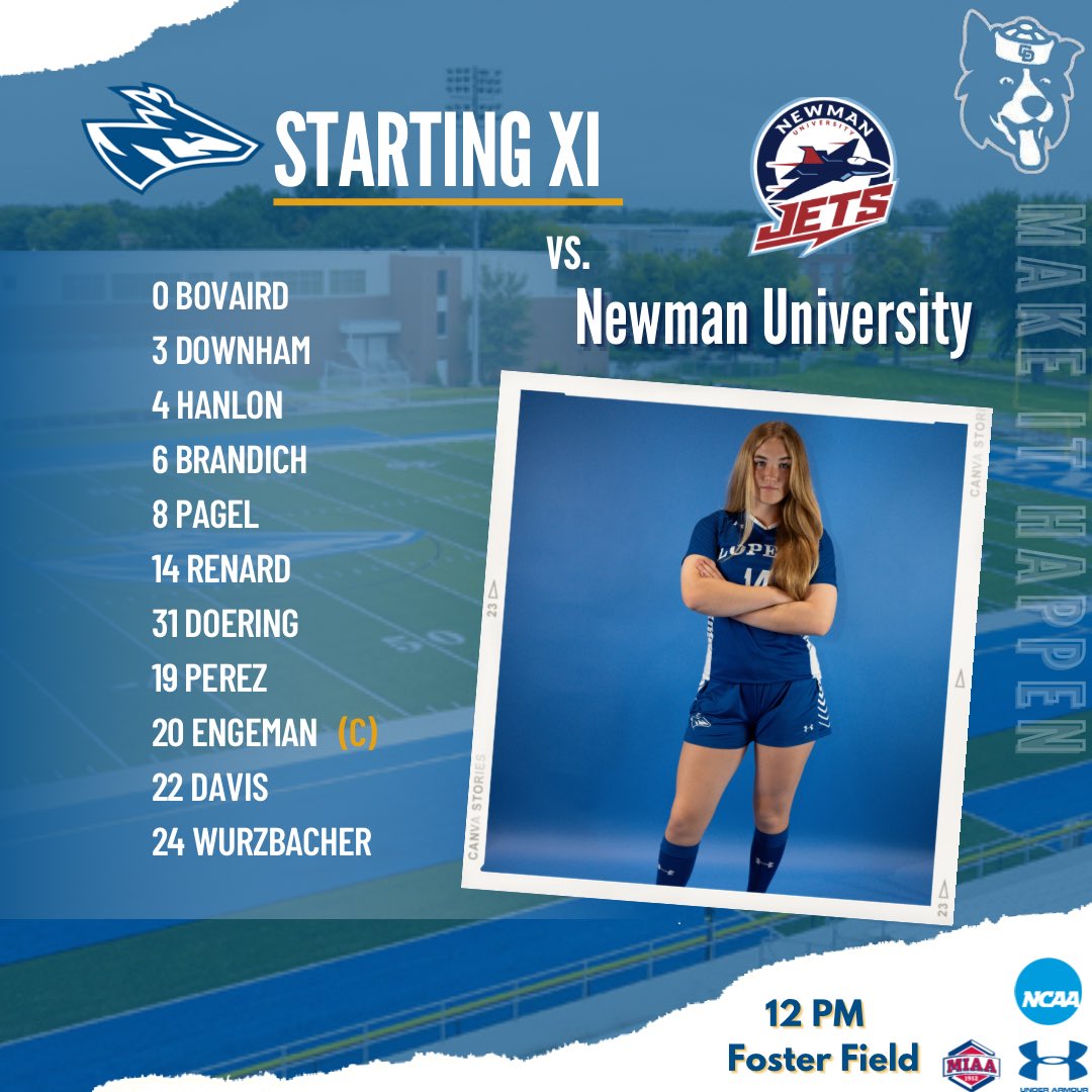 UNK_Soccer's tweet photo. Our starting lineup for today's game against Newman University is powered by @thecraftydog89
#lopesup #lopers #unksoccer #womenssoccer https://t.co/bkWzevCiTl