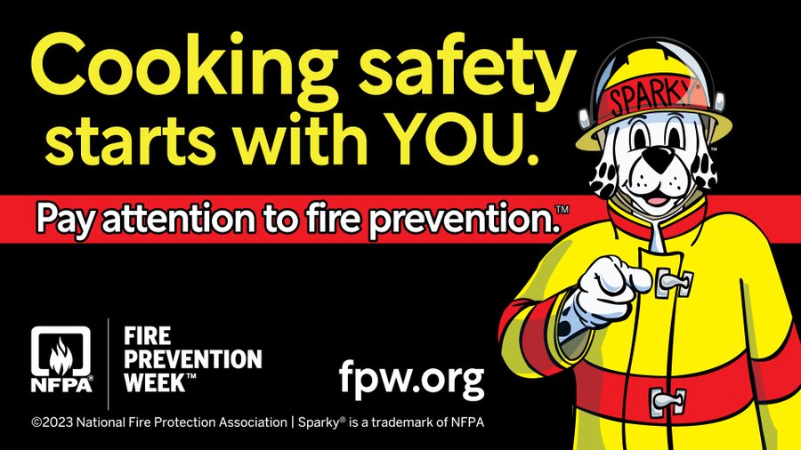 🚨Today kicks off #FirePreventionWeek - Oct 8–14. This year’s theme focuses on cooking safety. Stay tuned for important tips to keep you &amp; your family safe when cooking! #FPW2023