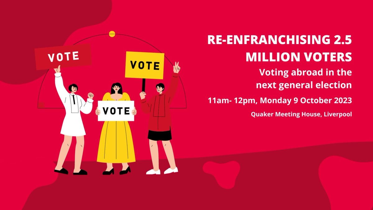 Come along tomorrow at 11 am to find out about the new voting rules for UK citizens abroad and find out how you can help facilitate the democratic process. #labourinternational #labourpartyconference #LabourConference23 #Labour