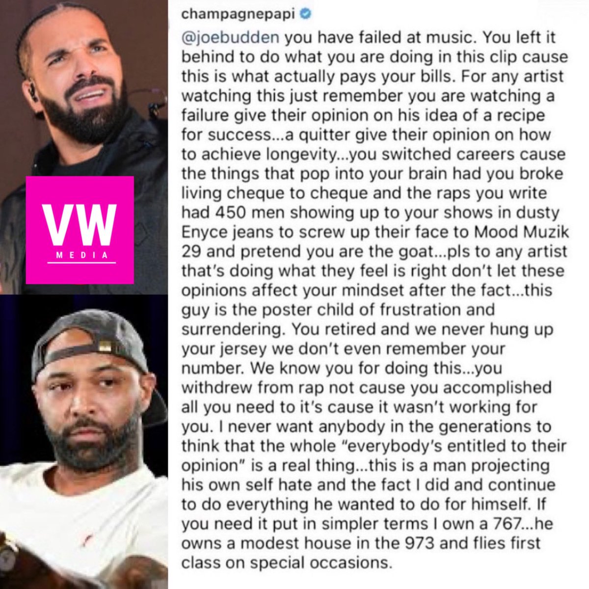 Drake fires shots at Joe Budden after he criticized his new album 👀