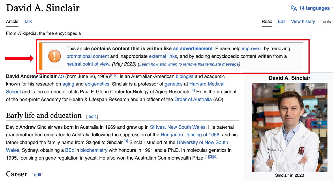 Cell Onion asks...
What does it tell you about a scientist when their Wikipedia page is listed as "Advertisement"?
