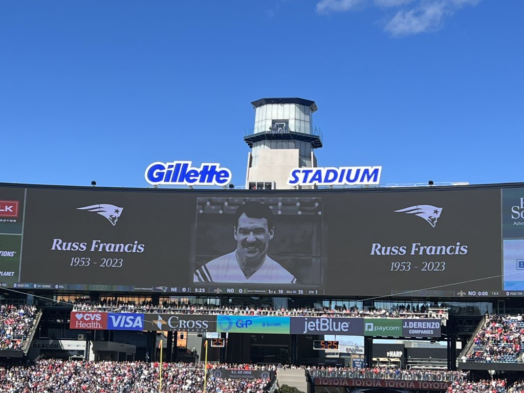 ThisIsFoxboro's tweet photo. RIP Russ Francis. Patriots legend. https://t.co/HF9Sso6VN9