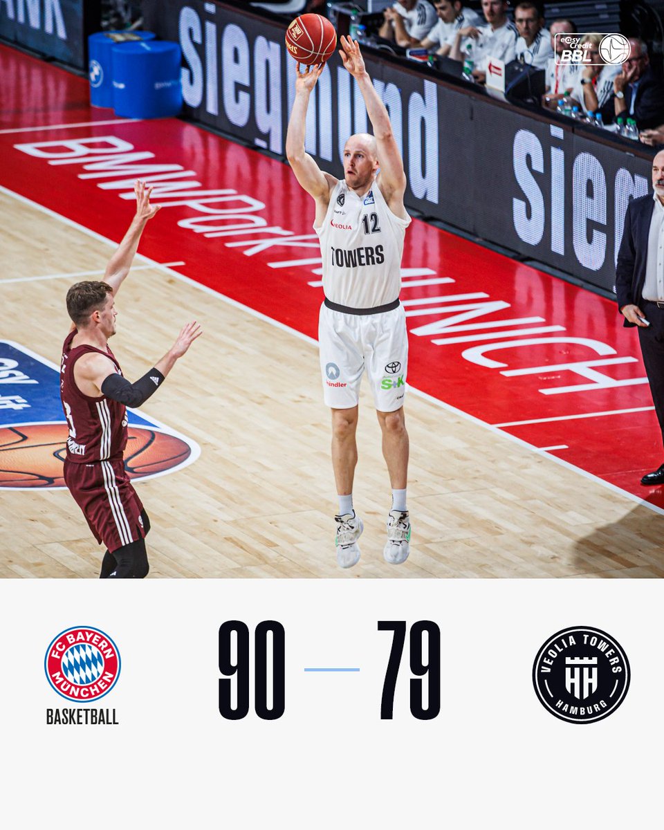 hamburgtowers's tweet photo. #Towers_Live Erst zum Ende des letzten Viertels fallen die Würfe einfach. Wir verlieren in München mit elf Punkten, machen wieder einen Schritt nach vorne.  Auf geht's Towers!

Q4 90:79
#TopTowers
#Christmas 18
#Durham 14
#Brauner #11

#VeoliaTowersHamburg https://t.co/2QdtS65l4s