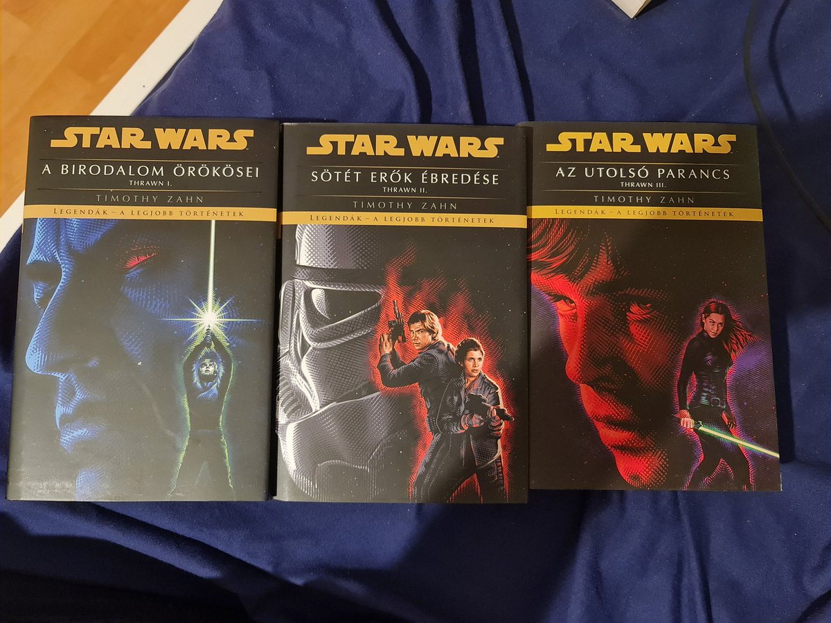 Now I have the original trilogy of the Star Wars. 🤗
The real VII. VIII. and IX. 
#TimothyZahn #StarWars #Thrawn    #HeirtotheEmpire
#DarkForceRising
#TheLastCommand