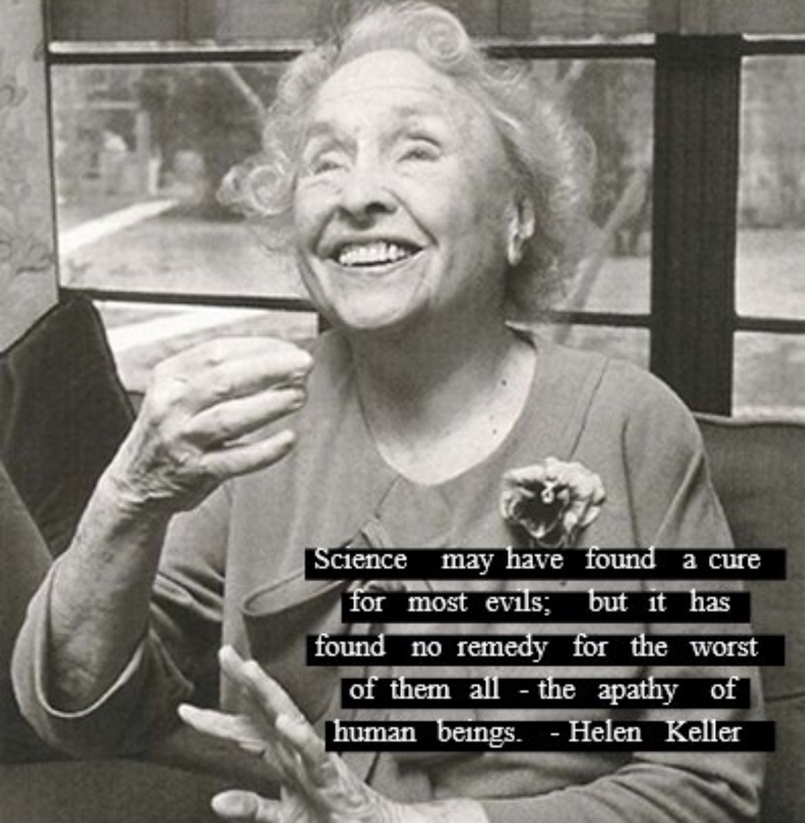 This Helen Keller quote is especially true for billions of us when it comes  to the #ClimateChaos which begs for Citizens Immediate #ClimateAction (CICA) even at micro levels such as Roof &amp; Land Greening, Rainwater Management in their own houses…