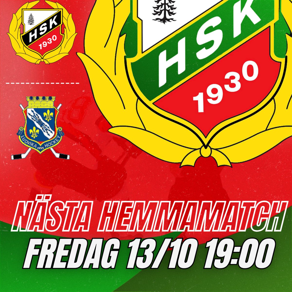 hedemorask's tweet image. Nästa match spelas på Fredag kl 19:00 när vi gästas av Ludvika HF. Ett förväntat toppmöte där de kommer krävas 100% 

Vi ses!
#ludvika #hedemora