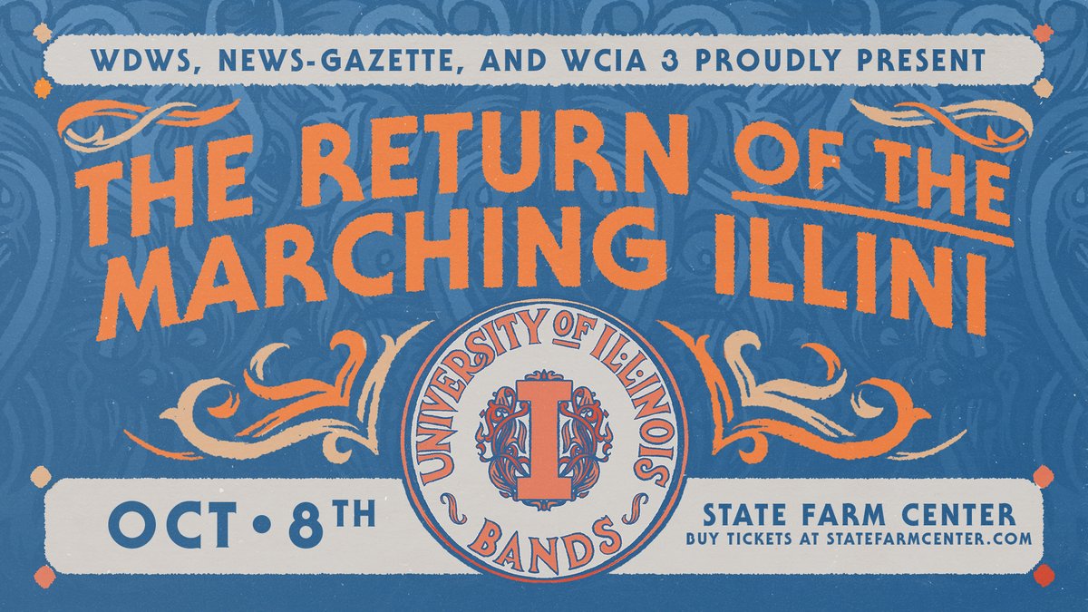 Today is the day! It's the return of the @MarchingIllini at the State Farm Center! There is still time to get your tickets and bring the whole family to enjoy the show! It starts at 3pm! Get your tickets HERE --> StateFarmCenter.com/marchingillini