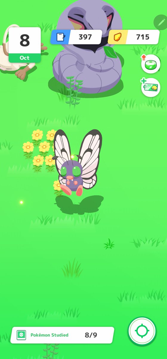 After almost 80 days of playing Pokemon Sleep I finally got my 2nd shiny! Meet Sprinkles the shiny Butterfree ✨