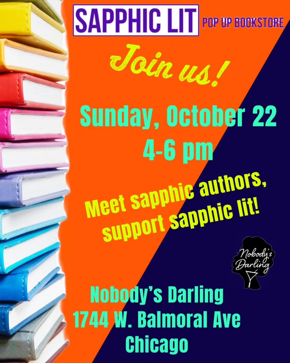 Two weeks until our popups in Chicago! 10/21 at #theclosetchicago and 10/22 at #nobodysdarlingbar! We will have many authors in attendance and lots of books for sale! #chicagolgbtq #sapphiclit