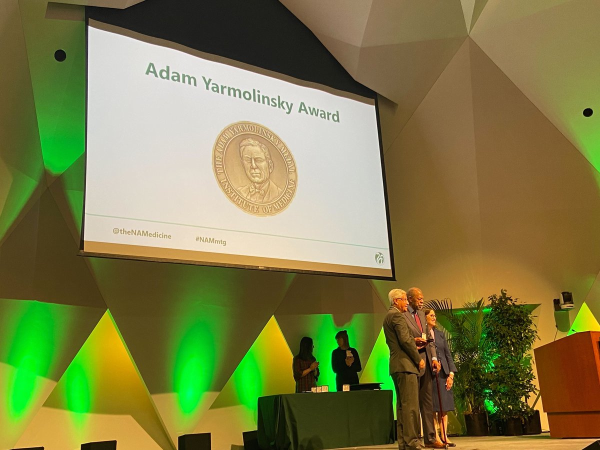 theNAMedicine's tweet image. The Adam Yarmolinsky Medal, awarded to a member from a discipline outside the health and medical sciences, goes to Kenneth Olden of @NIEHS, in honor of his lifelong focus on the environment and justice, particularly for people living in poverty, children, and people of color.
