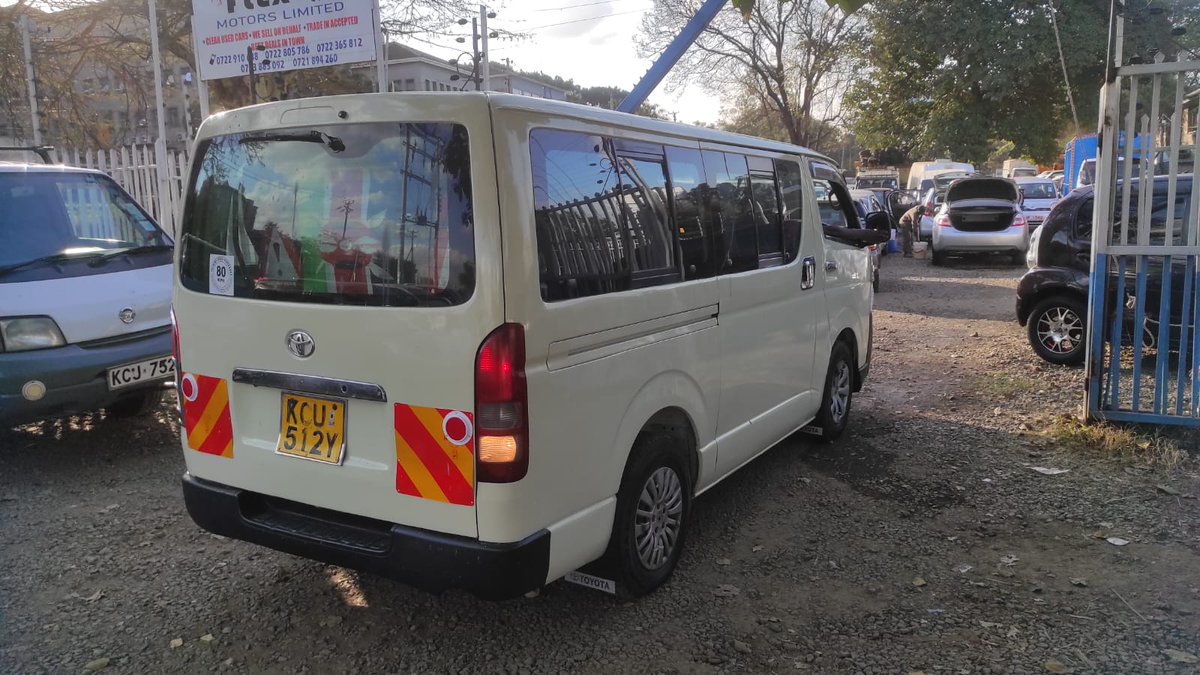 ☎️0724345550 ☎️
KENNETH

TOYOTA HIACE 7L
YOM : 2011
Diesel
2982cc
Automatic Transmission
Leather Interior
Retractable mirrors
Buy and drive unit
Asking : 1,725,000/- Negotiable

#carsforsale  #forsale #GazaUnderAttack   #October  #carsdaily  #carshow #carspot #bazaar #carbazaar
