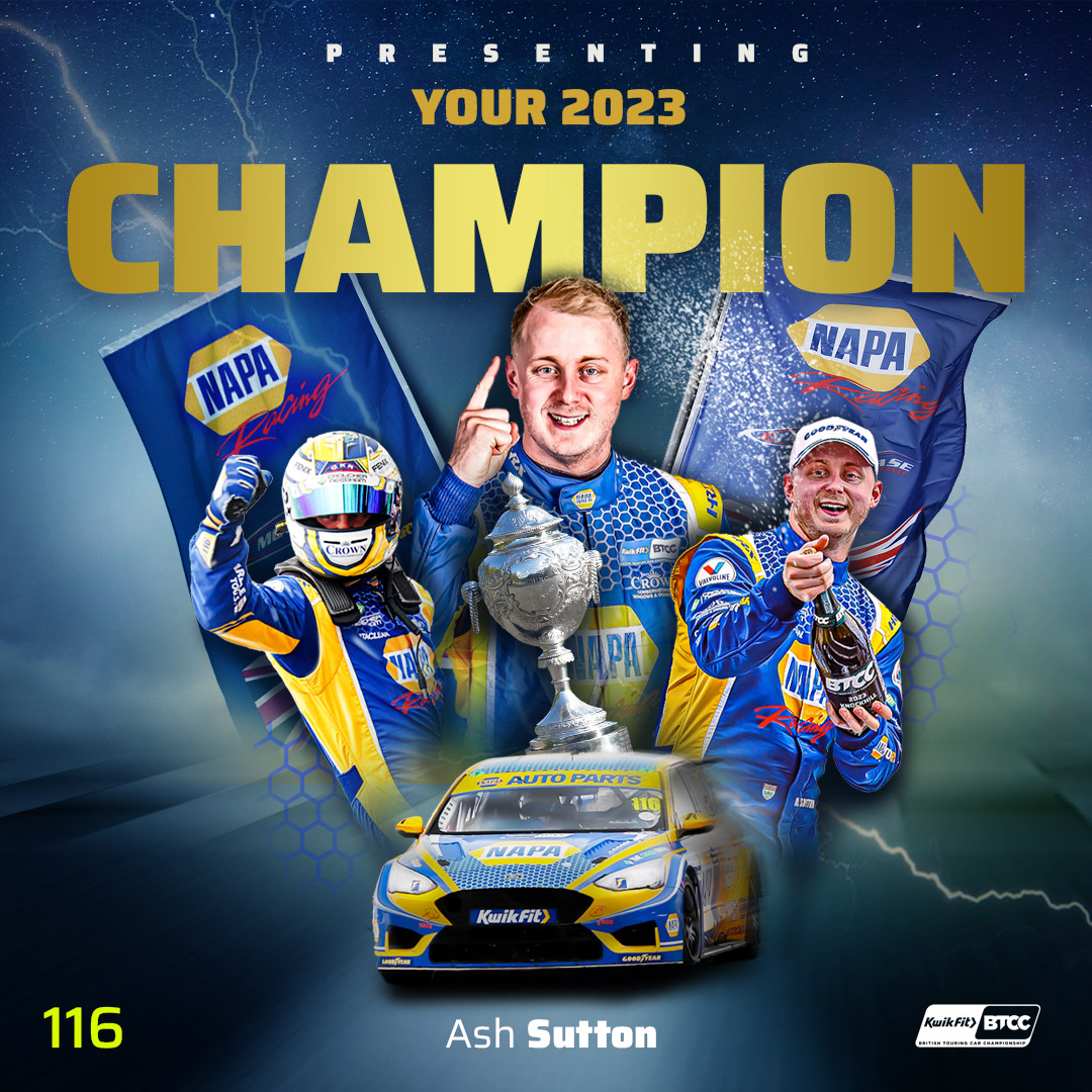 Your 2023 Drivers' Champion 🏆👏

Sutton has had a sensational season, with 12 wins and six pole positions 🔥

#BTCC