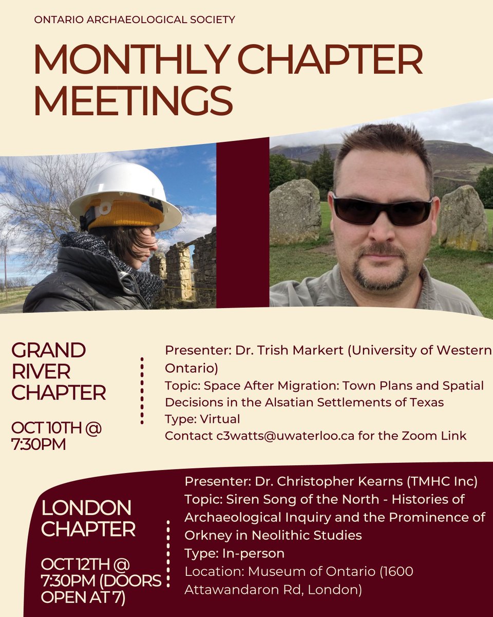 Two chapter meetings this week!