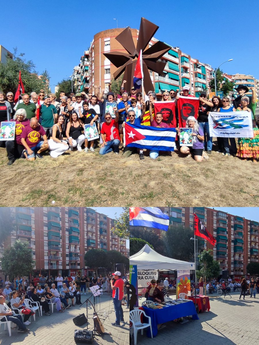 Hoy estuvimos en el homenaje al Comandante Ernesto Che Guevara, organizado por <a href="/CheBadalona/">Comissió Che Guevara</a> y la participación de un amplio abanico de organizaciones de solidaridad con #CubaVive
Cuban@s y amig@s en #CalalunyaAmbCuba conmemoramos las ideas, enseñanzas y principios del guerrillero