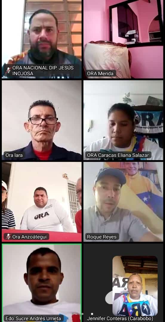 Hoy Domingo en Videoconferencia Nacional del Partido ORA preparándonos y siguiendo las instrucciones de nuestro presidente Roque Luis Reyes para fortalecer las estrategias que garantizarán la reelección de nuestro Presidente Nicolás Maduro