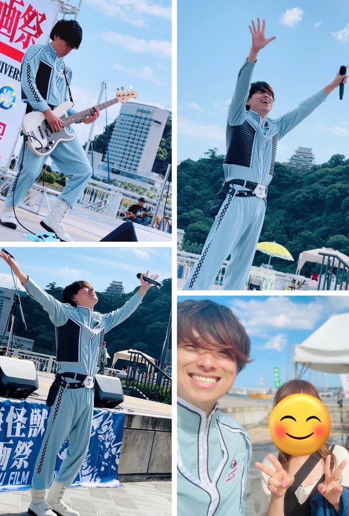 Rico_08_23's tweet image. 2023.10.07(土)
第6回 熱海怪獣映画祭」熱海親水公園

海をバックに🏖️
トモヒロくんの好きな特撮のカバー♪
会場めちゃ盛り上がり🙌

「すその大花火」
#まめっこ ちゃん
かわいい♡
楽しい時間をありがとうございました✨

#熱海怪獣映画祭　
#熱海怪獣ビール祭り
#ウルトラ警備隊
#フルヤトモヒロ