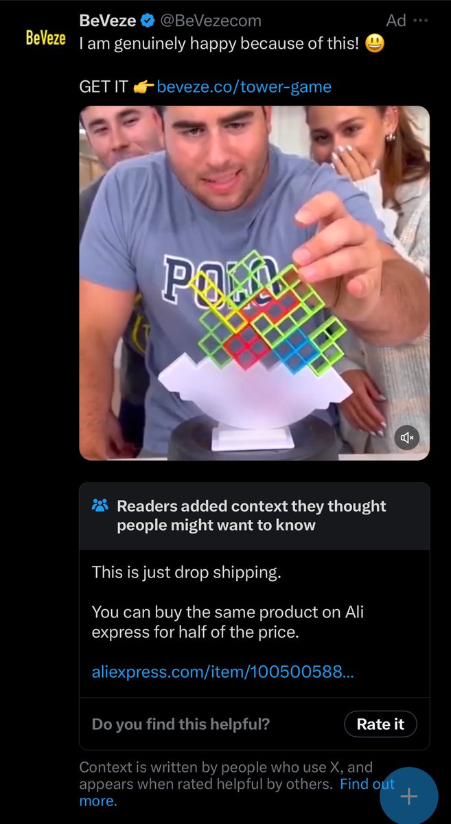 Twitter Contexts saving you money… from their own advertisers 🤔