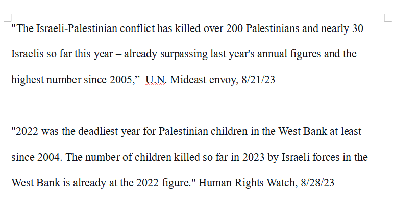 Dwillydo's tweet photo. @AvivaKlompas Hamas's conduct is inexcusable. But that doesn't mean it is unexplainable.

How should someone be expected to react when every single day they see more of their land taken, and family members, including their women and children, slaughtered? https://t.co/E7TV77sBLF