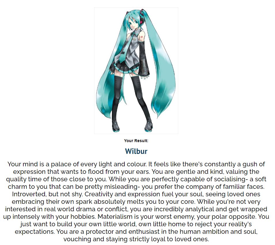 kinokoera's tweet photo. WHY DO I FEEL LIKE THIS IS ACCURATE !!! (ALSO I FUCKING CACKLED AT THE HATSUNE MIKU PHOTO) https://t.co/dBWexTwEv9