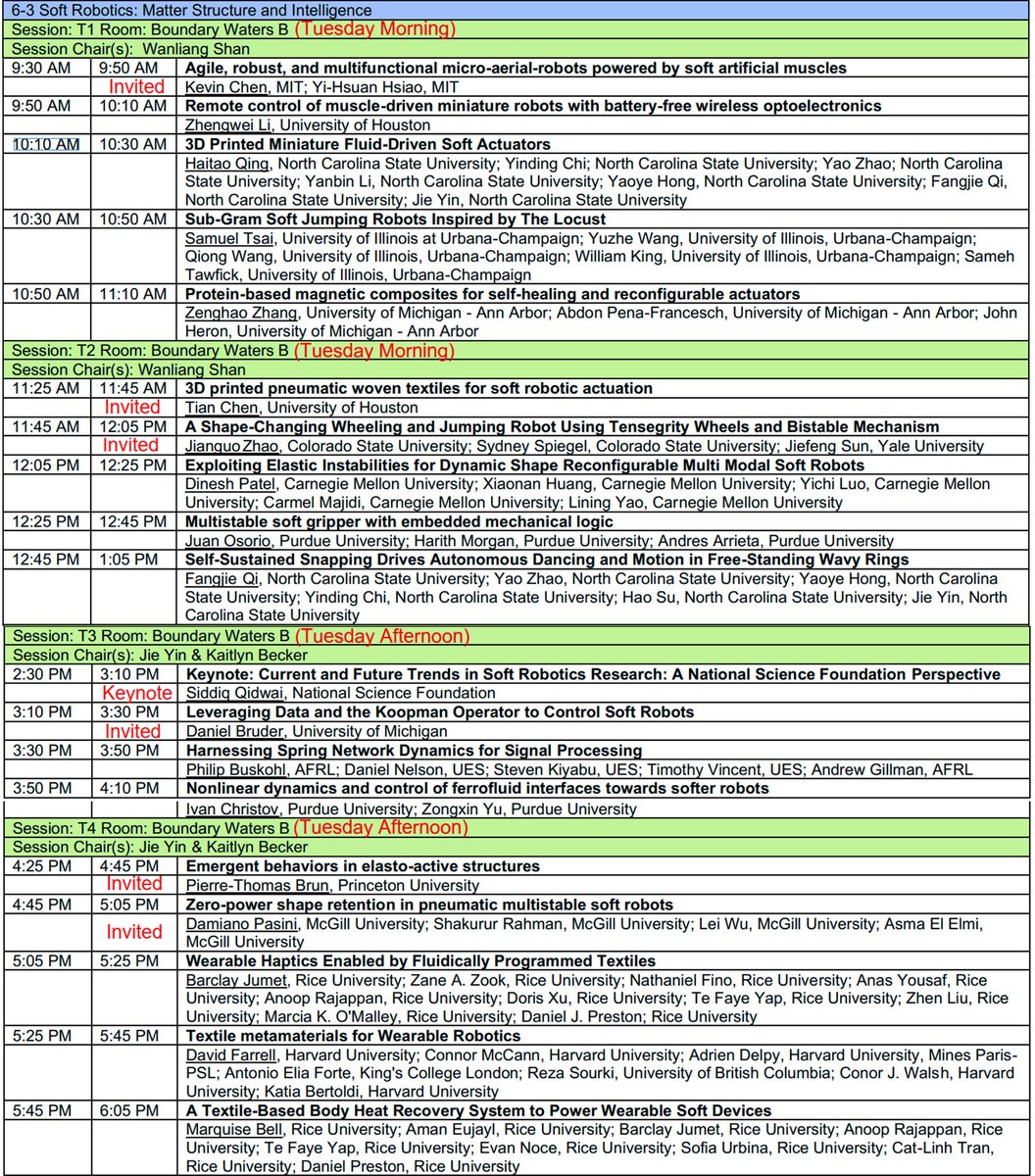 JieYinLab's tweet photo. #2023SES @SocEngScience Conference Week Oct. 9-11. Welcome to stop by our exciting symposium 6-3 Soft Robotics: Matter, Structure, and Intelligence co-organized by @ProfSheilaRusso @ProfDanPreston @rltruby, @kaitpb and Wanliang. 56 great talks waiting for you to check out! https://t.co/BJrL13JsYp