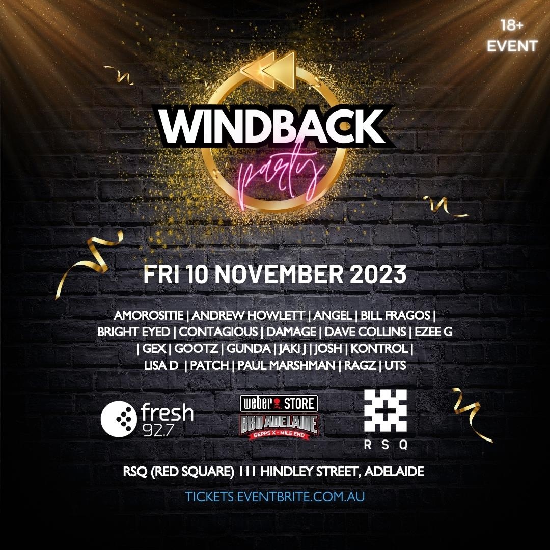📣 LINEUP ANNOUNCED 📣

Here it is Fresh Fam - Your lineup for Fresh 92.7's 2023 Windback Party at @rsqnightclub Friday November 10!

Get ready to wind back the clock and groove to the beats of the past!

Tix Here: fresh927.com.au/articles/2023-…

Sponsored by @bbqadelaide