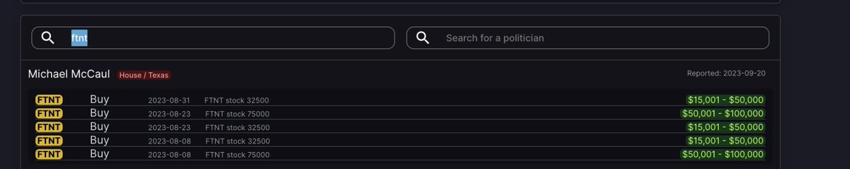 unusual_whales's tweet image. BREAKING: Congress has been buying war stocks.

Many bought defense company $GD, General Dynamics.

Numerous Republicans bought heavy into oil + energy companies, with buys in $XOM, $DVN, $CVX.

Democrats bought cybersecurity like $FTNT.

These companies lobby Congress heavily.