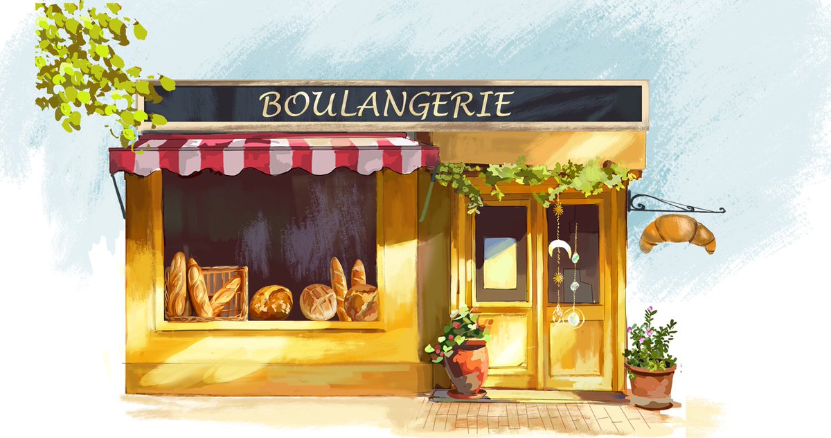 SunnyLabGames's tweet photo. 🥐Fact #7: Lunne's bakery is named "Le Croissant de Lunne". It translates to "Lunne's Croissant" but is also a wordplay on her name that sounds just like the French word "lune", meaning "moon".

#indiegame #witchtober2023 #spookymonth ➡️#cosymonth https://t.co/RSqnXU2bYS