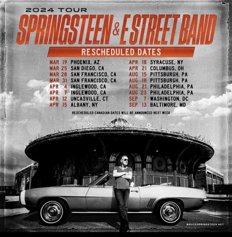 BrokenJedi5150's tweet photo. @JonLandau1947 @CEOAdam Bruce Springsteen Concert film like Taylor Swift? Bruceโs Tour schedule for 2024: #AMC #AdamAaron https://t.co/13iRTT8ll1