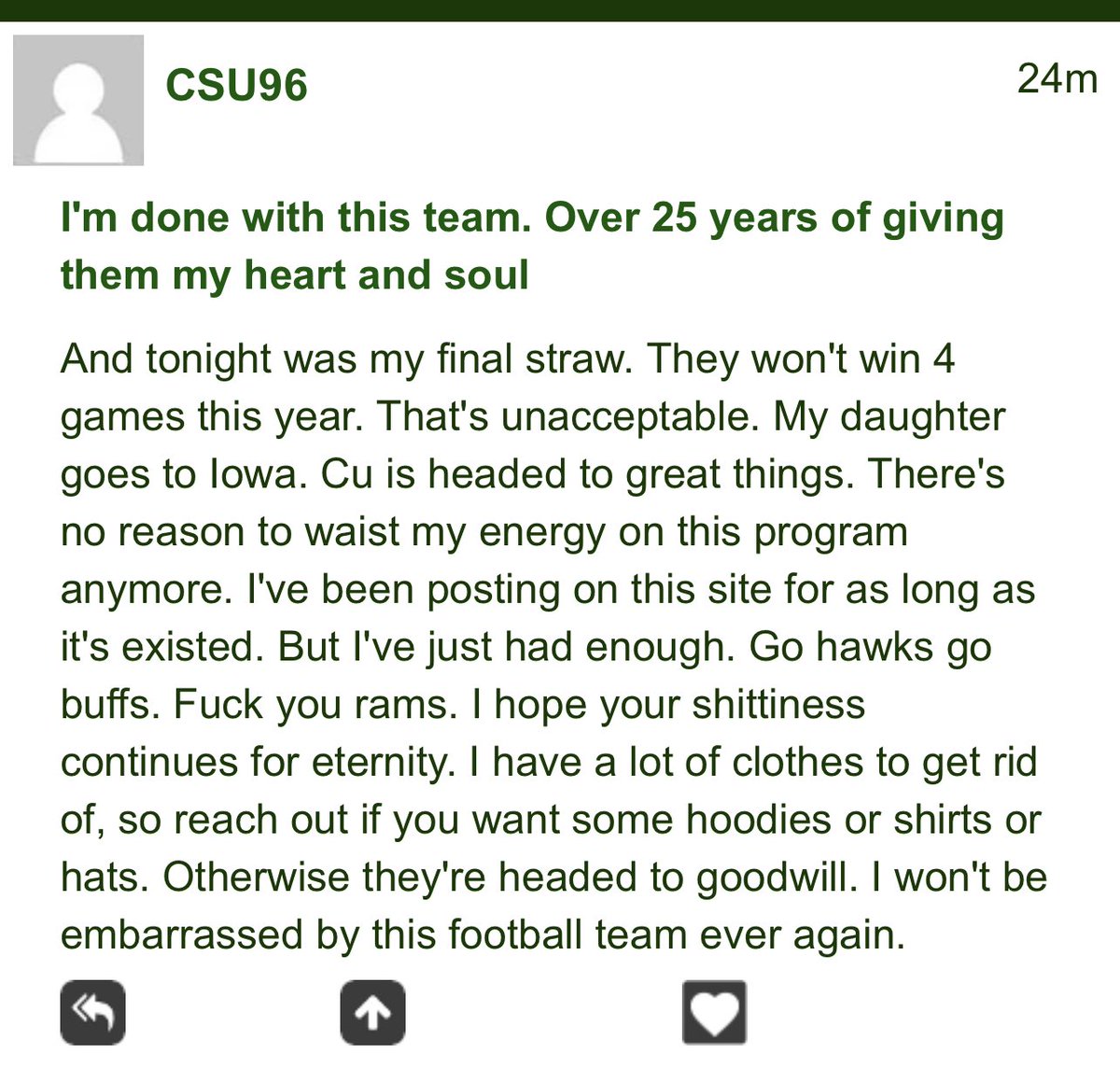 This #ColoradoState fan is fed up!