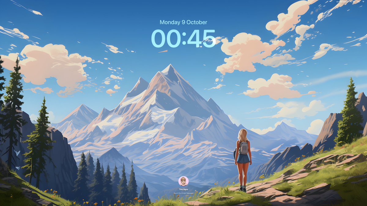I just love the simple design of the new lock screen on macOS