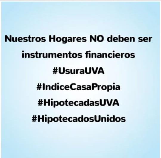 <a href="/hipotecadosuva/">@HipotecadosUVANacional</a> <a href="/SergioMassa/">Sergio Massa</a> <a href="/JMilei/">Javier Milei</a> <a href="/myriambregman/">Myriam Bregman</a> <a href="/JSchiaretti/">Juan Schiaretti</a> <a href="/PatoBullrich/">Patricia Bullrich</a> #UsuraUVA 
#URGENTE SOLUCION #UVA 
#IndiceCasaPropia
