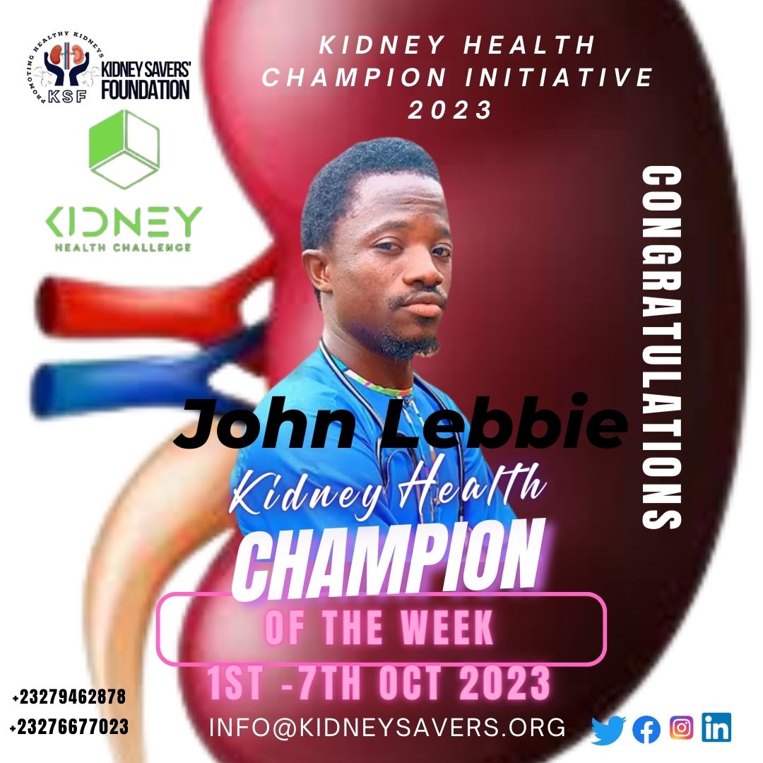KidneySavers's tweet photo. Congratulations to John Lebbie, the weekly winner of the Kidney Health Champion social media challenge initiative.
your commitment and effort in raising awareness is truly commendable. Keep up the great work.
#kidneysavers
#khci
#kidneyhealtheducation
#kidneyhealthambassador https://t.co/CEwXEL8Dma