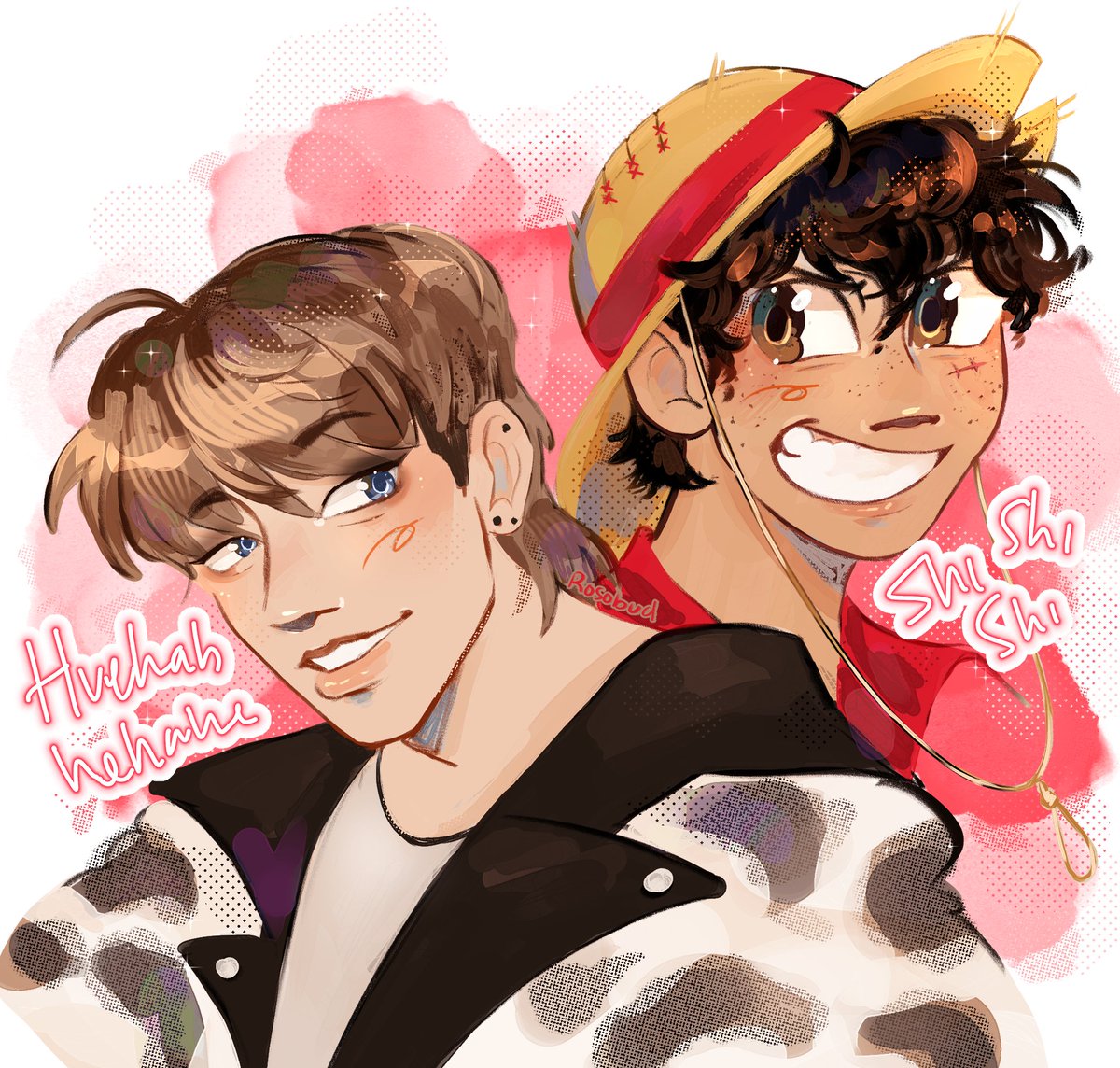 rosobud's tweet photo. PIRATE KINGZ 🏴‍☠️ #artinytober23 #HONGJOONG #ONEPIECE https://t.co/LNIovV8cPS