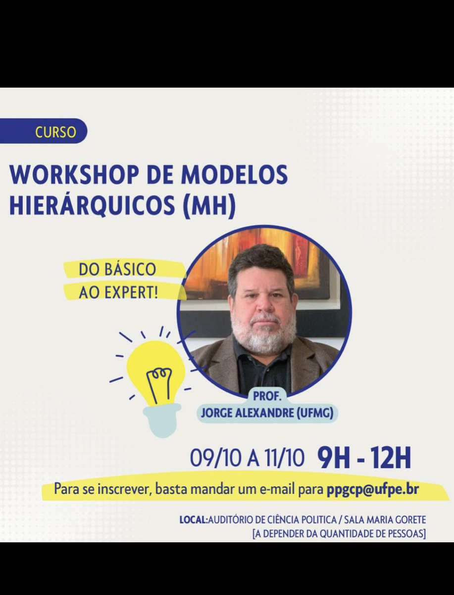 DalsonFigueired's tweet image. Foi Karl Pearson que disse que a estatística é a gramática da ciência. 

Amanhã no @politicaufpe você vai ter  a chance de aprender sobre modelos hierárquicos e equações estruturais tudo no mesmo dia ao mesmo tempo e free!

Te vejo por lá!

@ufpeoficial 
#datas