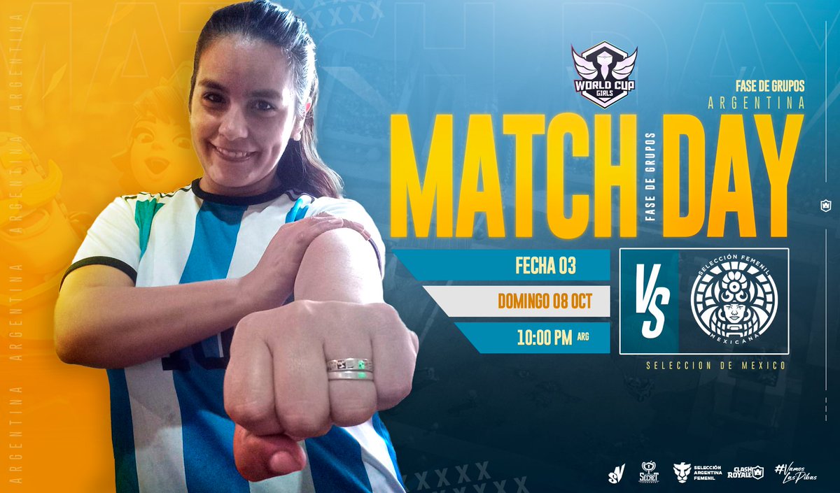 Seleccion Argentina Femenil (@seleccfemarg) on Twitter photo Buen Domingo para todos 🍀
Los invitamos hoy a ver la tercera jornada de la <a href="/Secret_WCG/">World Cup Girls</a> 
🆚 <a href="/SMCRfemenil/">Selección México Femenil CR</a>
⌚ 22hs 🇦🇷
#VamosLasPibas ❤️
Que belleza nuestra <a href="/Naty_S13/">Naty S🇦🇷</a> 🥹🩵 Buen Domingo para todos 🍀
Los invitamos hoy a ver la tercera jornada de la <a href="/Secret_WCG/">World Cup Girls</a> 
🆚 <a href="/SMCRfemenil/">Selección México Femenil CR</a>
⌚ 22hs 🇦🇷
#VamosLasPibas ❤️
Que belleza nuestra <a href="/Naty_S13/">Naty S🇦🇷</a> 🥹🩵