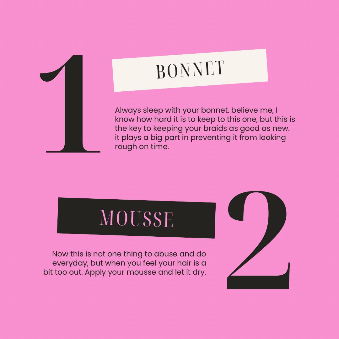 sandychicshairs's tweet image. How do you make your braids last long and look new even after weeks ? 

#braidtips