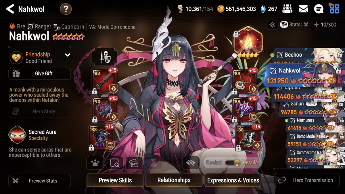HitPoints1983's tweet photo. @actor_morla I found out you were that new Hero, Nahkwol, in Epic 7 and I had to pull for her! Destroyed my in-game savings, but I can’t wait to hear your work. Love the game, and I’m looking forward to having her on my team. https://t.co/grLOyzLpta