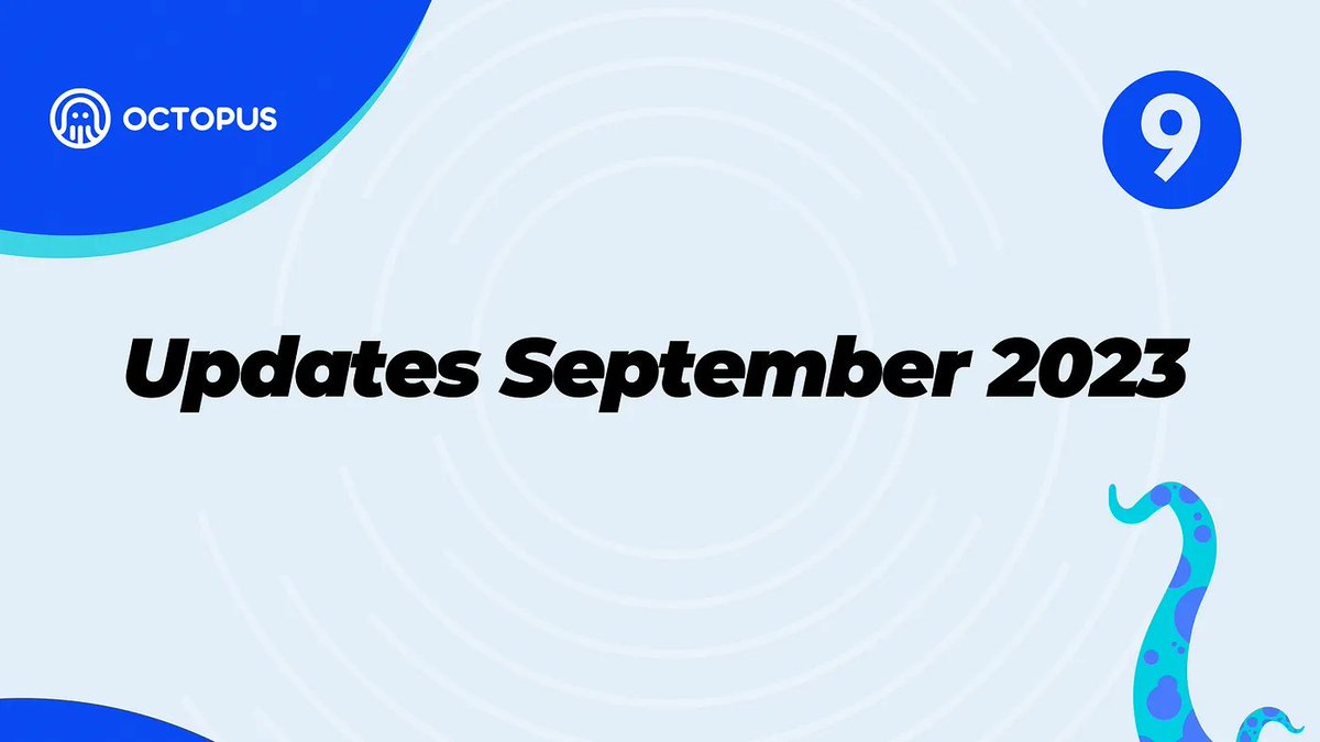 OmnityNetwork's tweet photo. 🐙📈 Curious about the latest progress in Octopus Network? 

Dive into the latest advancements in Octopus 2.0 and our #appchain ecosystem! 🌊. Take a sneak peek at what we've been up to in September! 

🔍 https://t.co/Pu7nrGWDPO
Drop a '👏🐙' to congratulate our team!
#NEAR #Cosmos #Web3 #Multichain