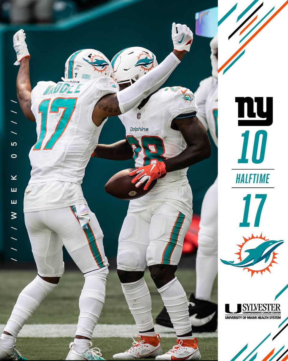 MiamiDolphins's tweet photo. Halftime at @HardRockStadium https://t.co/XqzfGhzgFn