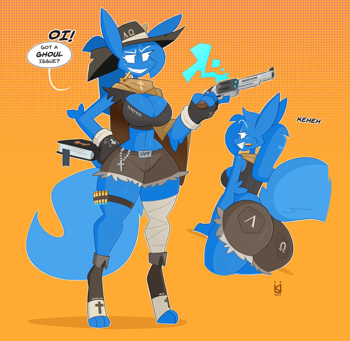 thekilinah's tweet photo. Ghoulslinger Kali for spooky time month!  👻🔫 https://t.co/2H42SFu1fv