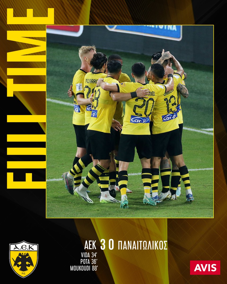 Λήξη του αγώνα: ΑΕΚ – Παναιτωλικός 3-0!
#aekpan #aekfc #aekfcseason2023_2024 #slgr