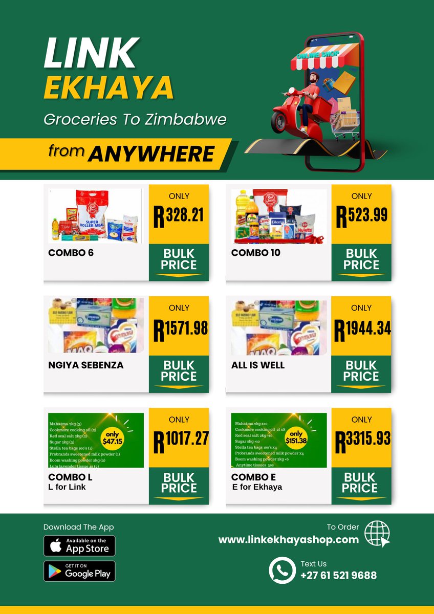 LinkEkhaya's tweet photo. Send Groceries To Zimbawe:
https://t.co/M0LTvWCjjg

#Buy #In #Bulk &amp; #Save 
#FamilyFirst https://t.co/ozkTweYmgq