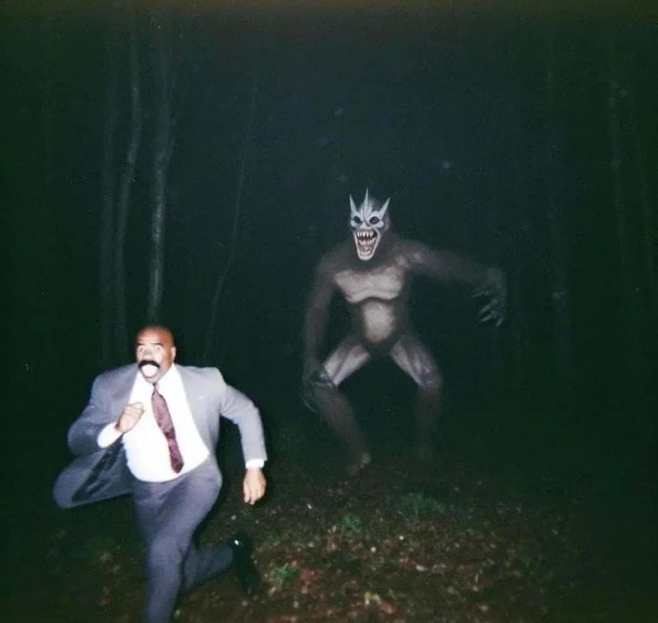 me at the haunted house because my friends forced me to go: