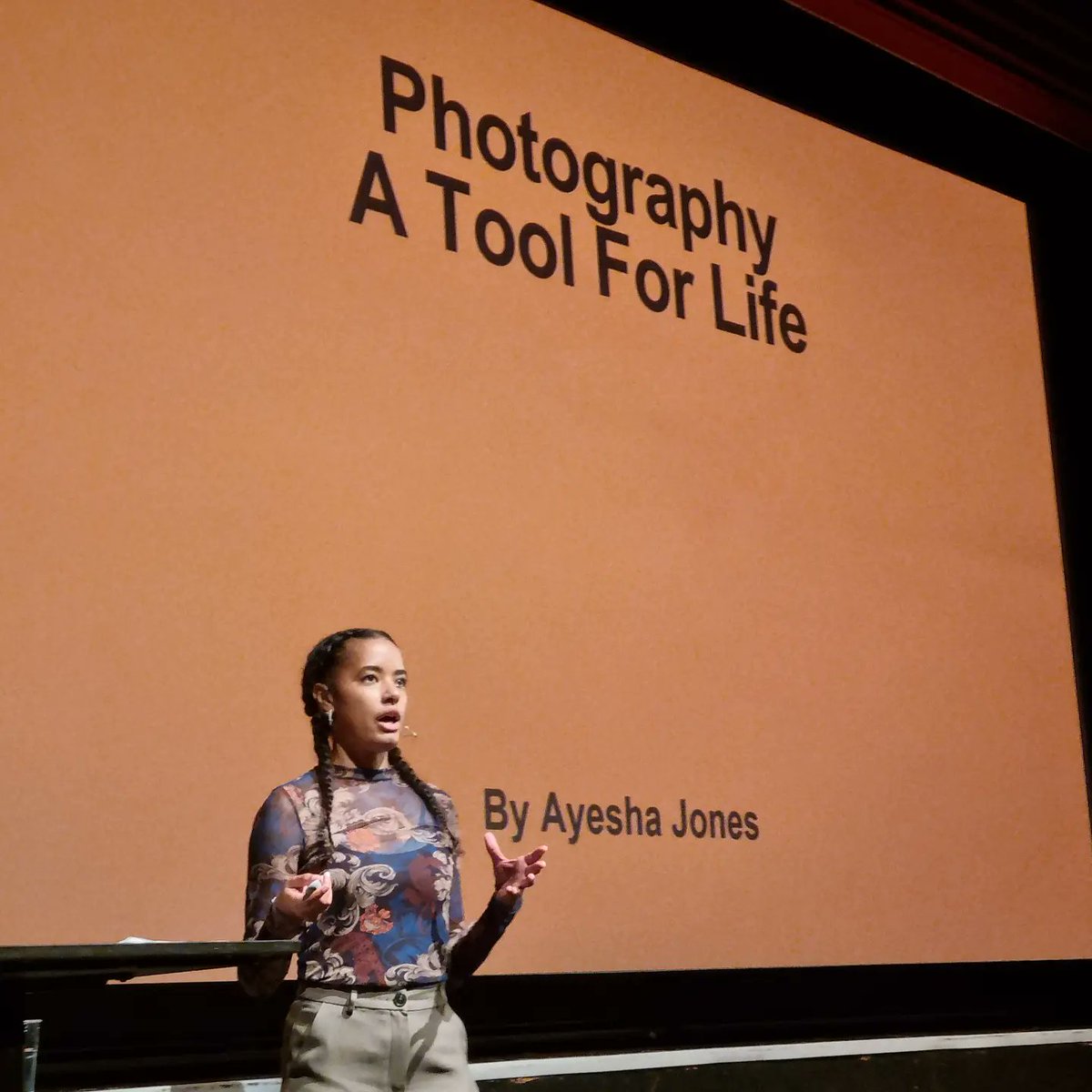 Top, top storytelling by  @ayesha_jones at the Northern Eye Festival at @orielcolwyn - Brilliant, raw and personal! #photojournalism